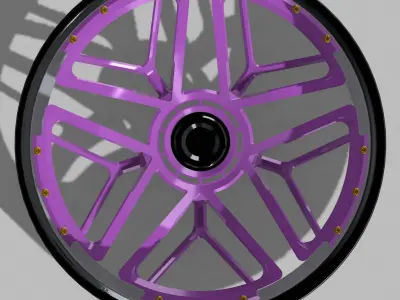 20inch INTERLINK Concave Wheels 3 offsets w Tires 3D print model