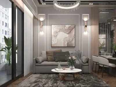 Luxury Living room 3D model