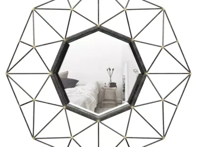 Coll Round Metal Wall Mirror MCRW5888 3D model