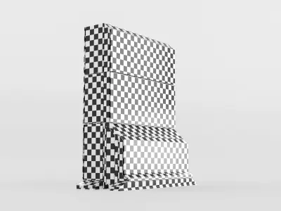 Sci-Fi Cover Wall Low-poly 3D model