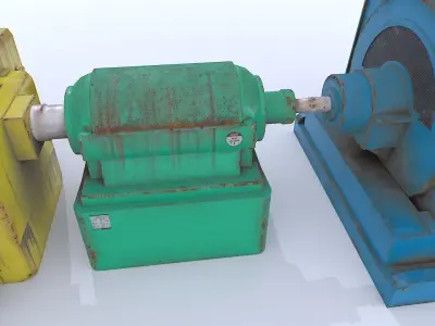 Industrial Machines Low-poly 3D model