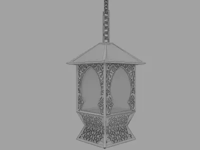 F10a Ramadan lantern fanous 3D model