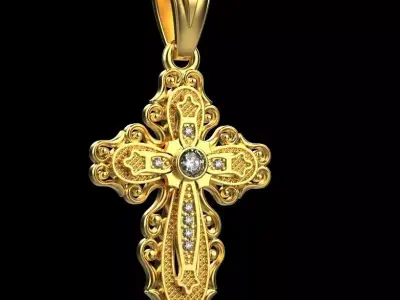 Cross Pendant 15329 3D print model