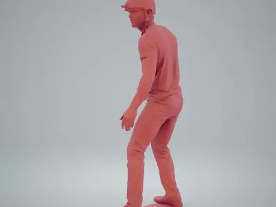 Sporty Man on the Skateboard SMan0302-HD2-O01P01-S 3D model