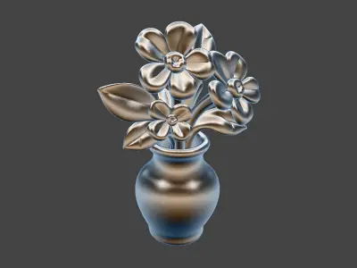 Floral Arrangement Decorative Vase 3D Printable STL Model 3D print model