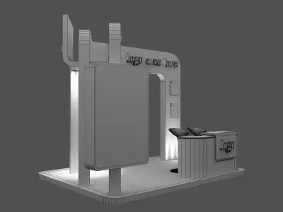 Booth Exhibition Stand a58 3D model