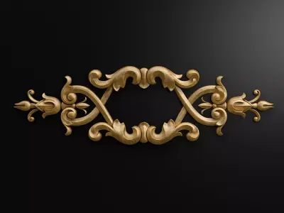 Carved decor 3D model 16