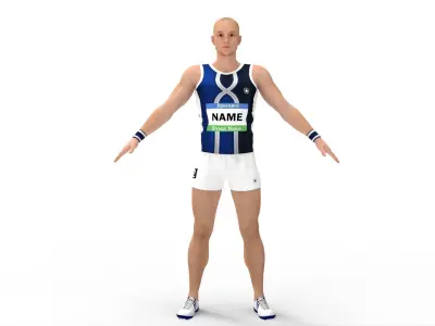 Athlete Runner 3D model
