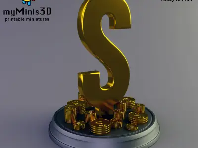 Money Sign Ornament for Lucky 3D print model