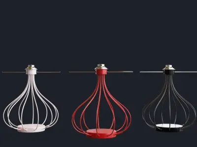 Modern lamps Three colors  Free 3D model