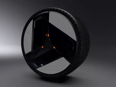 Concept Car Rim 3D Model Low-poly 3D model