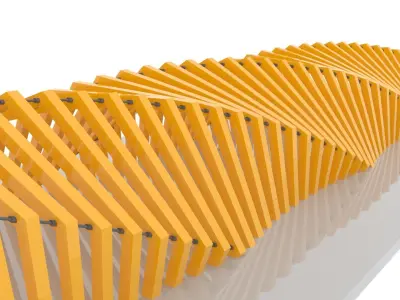 Twisted Tunnel Parametric Shading 3D model