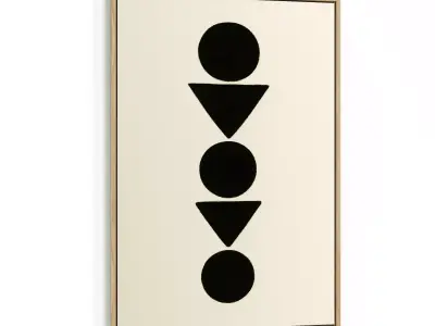 Picture with frame N-004 3D model