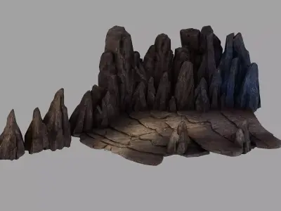 Stone Meng Meng Ling - Stair 02 3D model