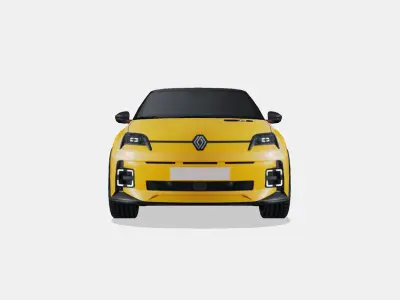 Renault 5 E-Tech 2025 Low-poly 3D model