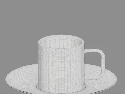  Turkish patterned coffee cup 3D model