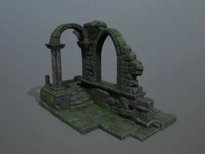 Ruin Gate Low-poly 3D model