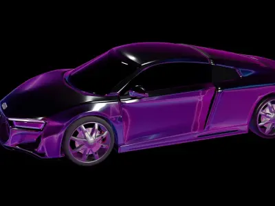 Audi r8 quattro  blender  3D model