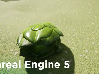 Stylized Plant Bush Free Free low-poly 3D model