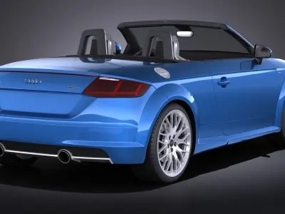 Audi TT Roadster 2015 VRAY 3D model