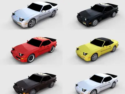 Porsche 944 Pack 3D model