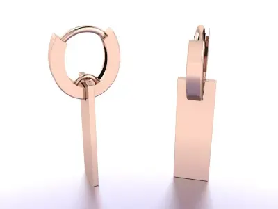 Earrings Jewelry Gold KJ-074 3D print model