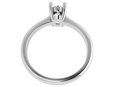Oval Solitaire Ring 4666 3D print model
