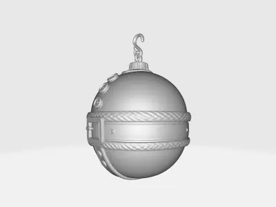 Santa Suit Christmas Ornament Holiday Decoration Santa Belt 3D print model