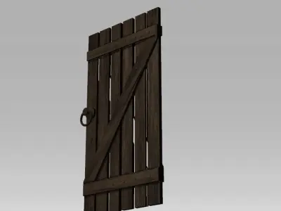 Portao de madeira 3D model