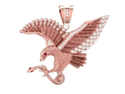 Luxury Flying Eagle Pendant Jewelry 3D Model 211  3D print model