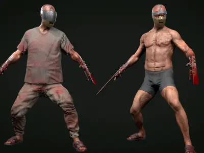 Psycho02 psycho - unreal engine Low-poly 3D model