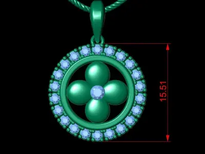 LV Woman Pendant 3D print model