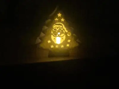 Christmas tree tealight decoration 3D print model