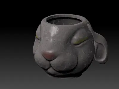 the rabbit face vase  3D print model
