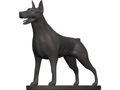 Doberman figurine 3D model