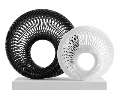 Abstract sculpture Nautilus Mobius 3D model