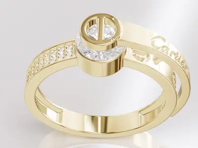 Jewelry Diamond Ring Model RG79 Free 3D print model