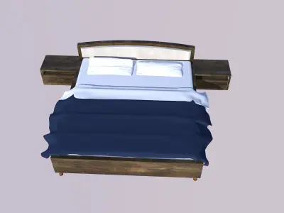 Wooden Bed Design  3D print model