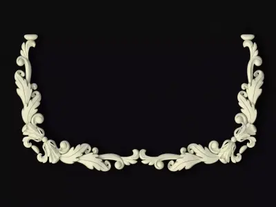 Central decor ornament for furniture 3D model 183
