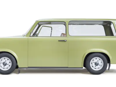 Trabant 601 kombi 1975 with interior 3D model
