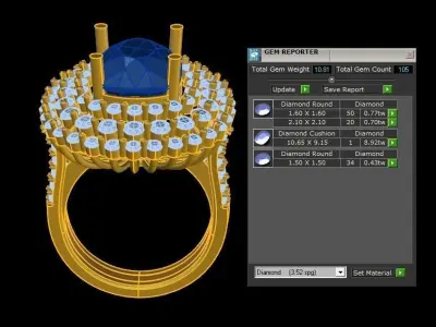 women ring 2020 design in Asia Popular model R67 3D model