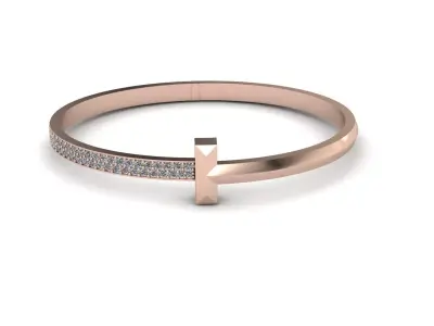 Tiffany bracelet with loch mechanism 3D print model