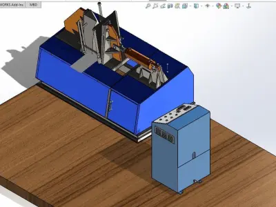 Auger flight forming machine 3D model