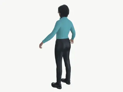 Female 3D Character Low-poly 3D model