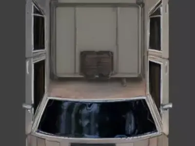 Wasteland Weathered Sedan 3D Model Low-poly 3D model