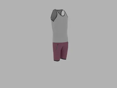 Sport Suit Low-poly 3D model