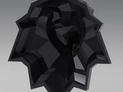 Printable Lion Head 3D model 3D print model