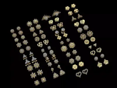 Earrings Collection 42 models Jewelry Gold 3D print model