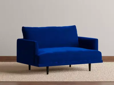 Velvet Loveseat Sofa 3D model