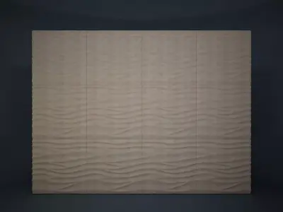 02 SILK PATTERN 3D WALL Low-poly 3D model